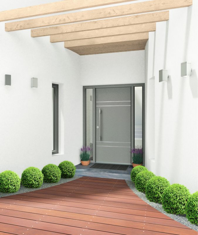 modern entrace with front door